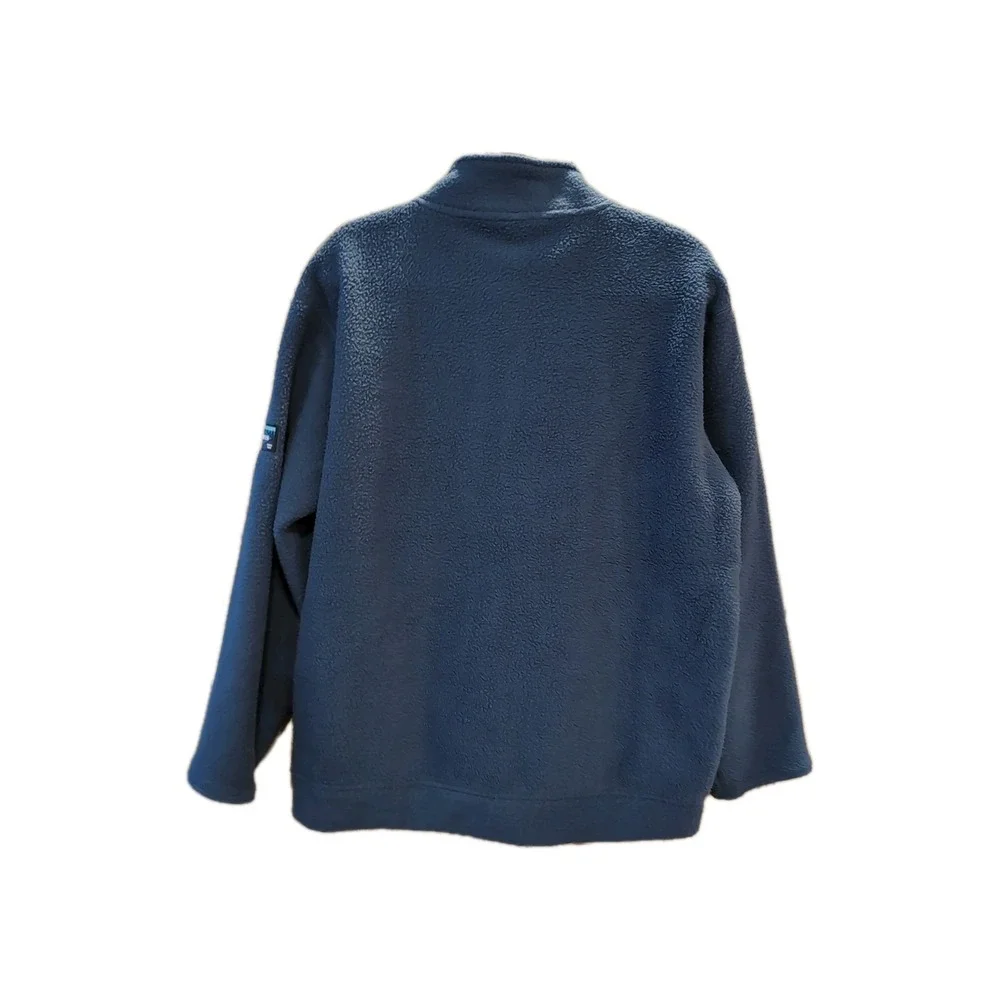 Orvis Mens Soft Shell Fleece Jacket Turquoise Blue Size Medium Pockets Int & Ext